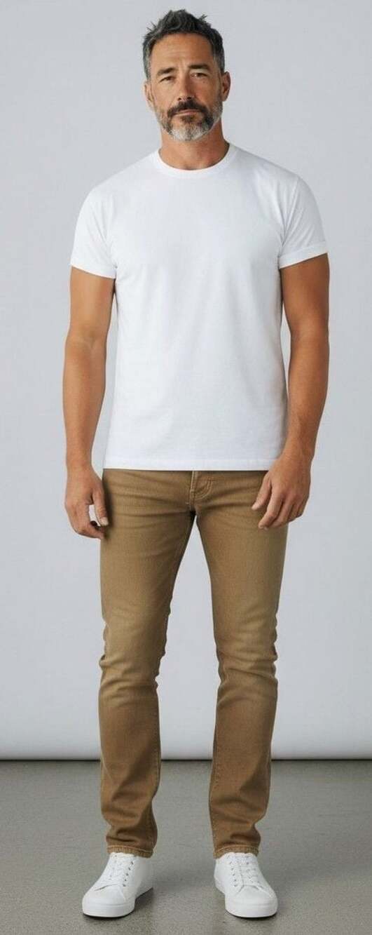 Levi's 501 Original Straight Leg Button-Fly Jeans Tan Brown W33 L30